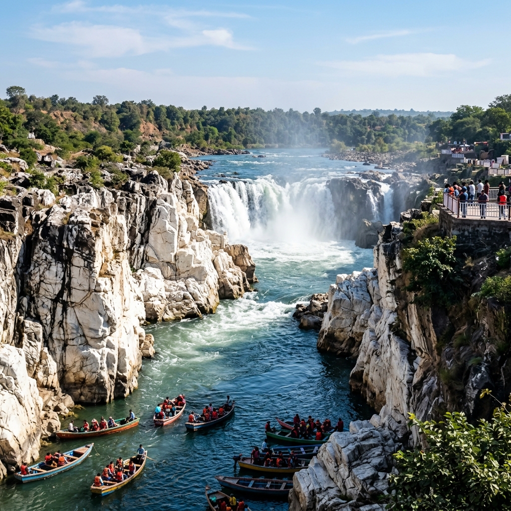 Jabalpur Bhedaghat Marble Rocks